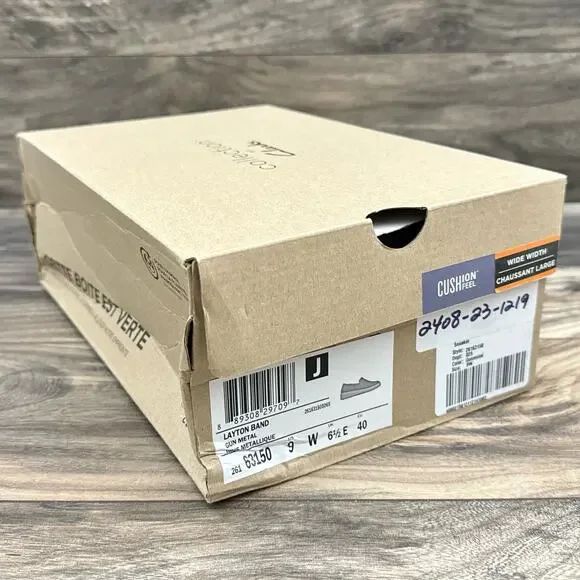 ❌SOLD❌NIB CLARKS 9 Wide Width Layton Band Slip On Leather Platform Sneakers - Picture 12 of 12